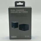 GoPro Dual Battery Charger + Enduro Batteries HERO 12-9 Blk Long Lasting- NEW !!