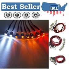 Compact 8-LED Headlight and Taillight Kit for RC Cars - Remote Control Ready