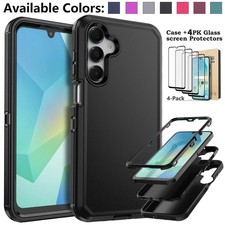 For Samsung Galaxy A16 A37 5G Case Rugged Shockproof Cover with Tempered Glass