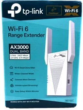 TP-Link AX3000 WiFi 6 Range Extender OneMesh Router  (RE715X) NEW, Open box