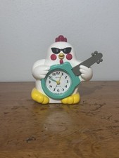 ALARM CLOCK DOES NOT WORK. RARE Vintage Rhythm Chicken Rock N Roll Alarm Clock
