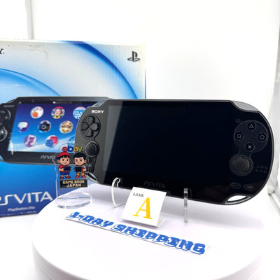 Nintendo Switch PS VITA PCH-1000 ZA01 PS Vita PCH-1000 ZA01 Crystal Black Complete Box Tested Work LANK