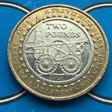 2004 Queen Elizabeth II Commemorative £2 Coin - Steam Locomotive - Trevithick