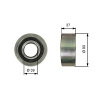 Gates Umlenk-/FüHrungsrolle Keilrippenriemen Fleetrunner™ T36139 Metall