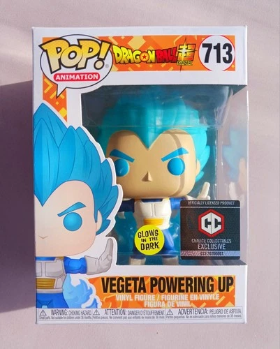 Funko Pop Dragon Ball Vegeta Powering Up #713 Glow In The Dark Chalice Exclusive