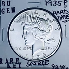 1935 P BU GEM PEACE SILVER DOLLAR UNC MS+++ U.S. MINT RARE KEY COIN 9246
