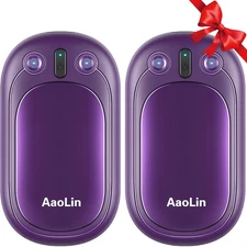 AI Hand Warmers Rechargeable, Aaolin 2 Pack Electric Hand Warmers Reusable, 12Hr