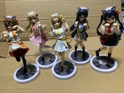K-ON! Trio-Try-iT Figure Set of 5 Yui Tsumugi Ritsu Mio Azusa Cat Ears ver. Used