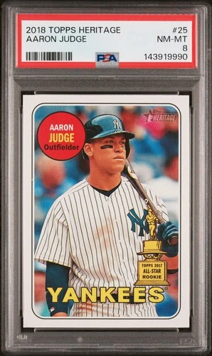 2018 Topps Heritage #25 Aaron Judge PSA 8