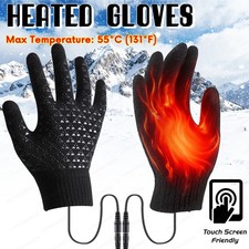 Electric USB Heated Gloves Winter Warming Thermal Ski Snow Hand Warm Touchscreen
