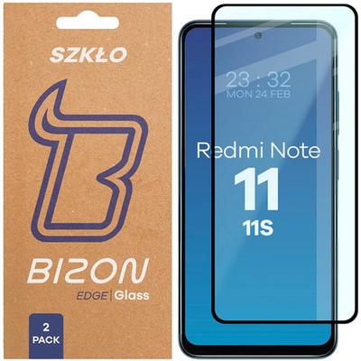 2x Schutzglas für Xiaomi Redmi Note 11/11S 4G Bizon Displayschutzglas Hartglas