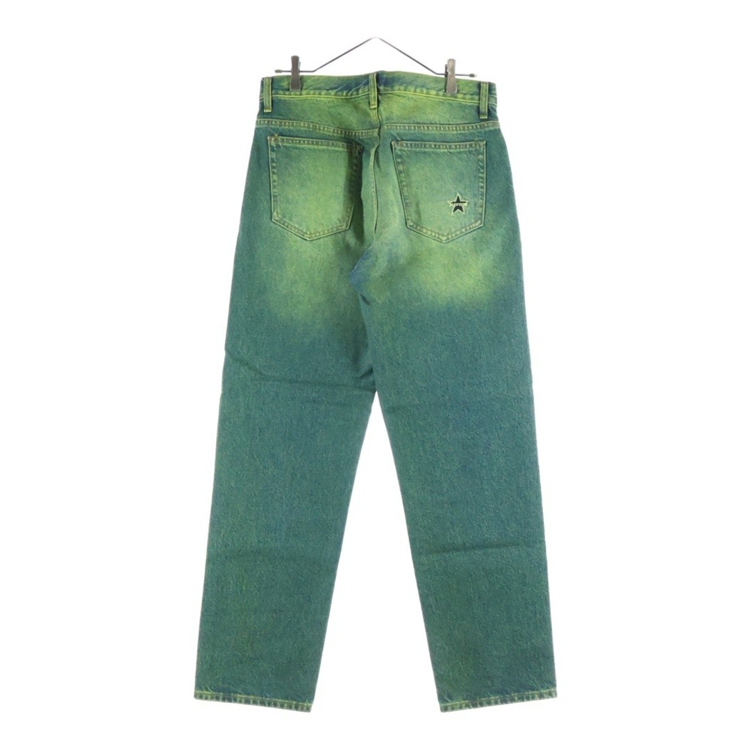 SUPREME 23aw Regular Jean Overspray Green Straight Denim Pants Used b5f63d683245 thumbnail 2