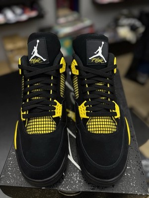 Size 13 - Nike Air Jordan 4 Retro Thunder Yellow Black (2023