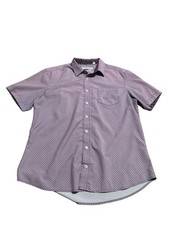 Nick Graham Men Pink Long Sleeve Button Down Casual Shirt Size Large