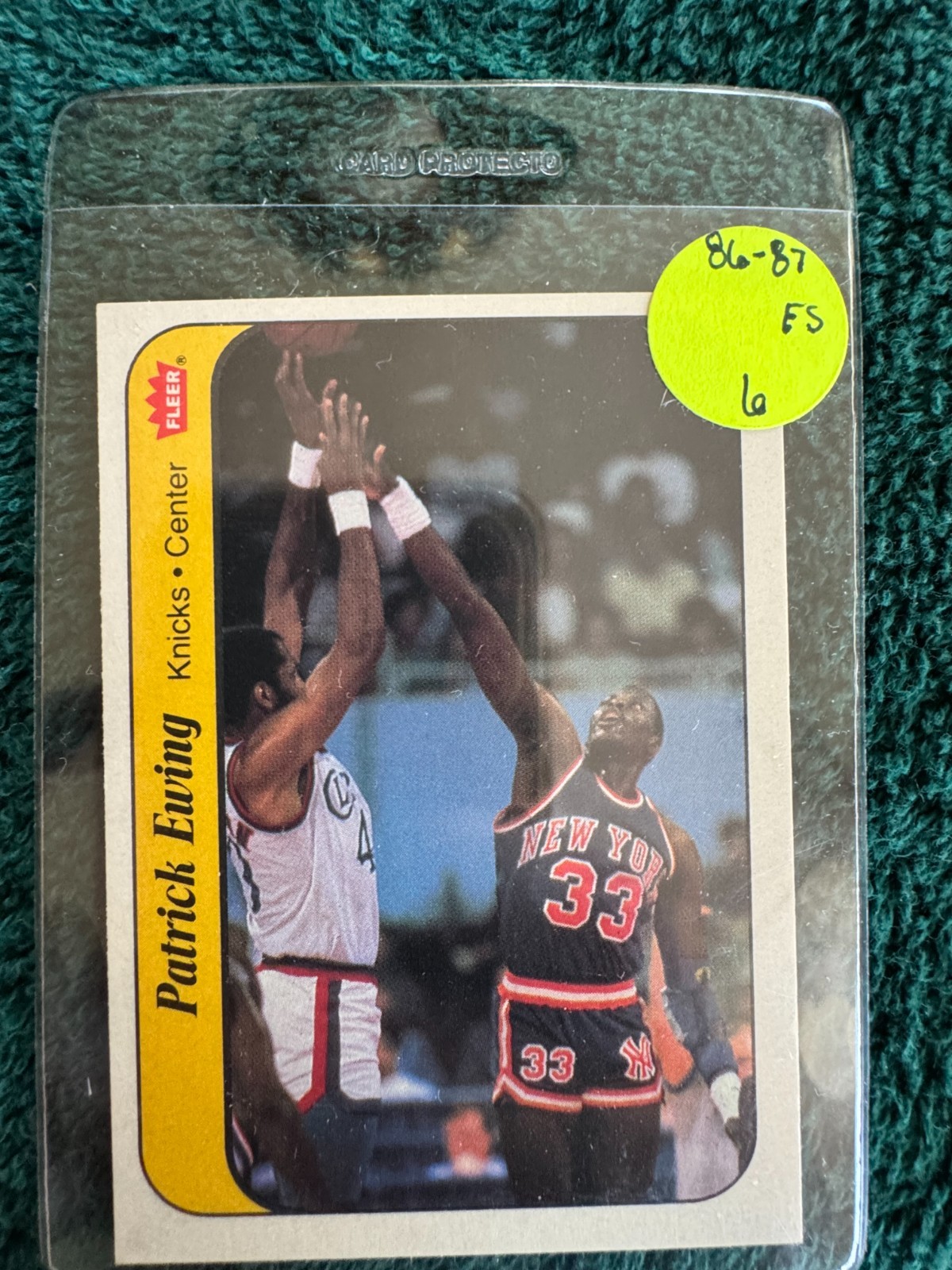 1986-87 PATRICK EWING FLEER ALL STAR STICKER ROOKIE CARD RC #6 NY KNICKS