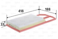 Valeo 585395 Luftfilter For Seat VW