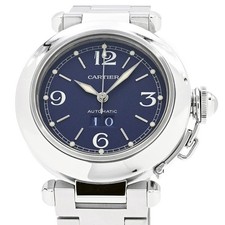 Cartier Boys Pasha C de Cartier W31047M7 Pasha C Big Date Navy Dial Automatic Wr