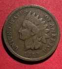 1870 US Indian Head Cent! Lower Mintage! Semi Key Date! LIBERTY Shows! VG+ Detls