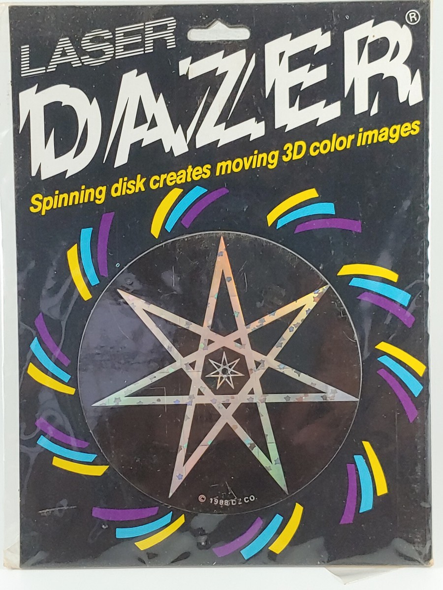 Vintage DZ Co Laser Dazer 1991 3D Color Spinning Disk RARE