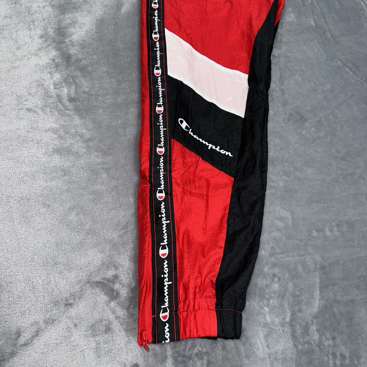 Champion 100% Nylon Windsuit Pants Red Black White P79728