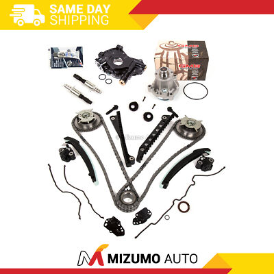 Timing Chain Kit VCT Selenoid Cam Phaser Oil Water Pump Fit 07-08 Ford 5.4