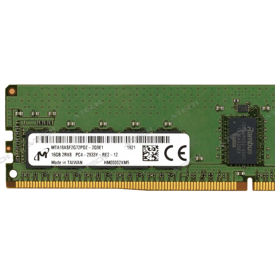 Micron 16GB 2933 MTA18ASF2G72PDZ-2G9E1 MTA18ASF2G72PDZ-2G9J3 Server Memory RAM - Image 2 of 4