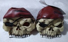 Halloween Party Pirate Head Face Masks Set Of 2 New