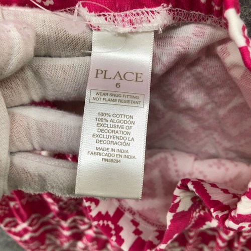 NWT Children's Place Girls Size 6 Long Sleeve Pajama Set Cotton Pink Fair Isle - Picture 12 of 12
