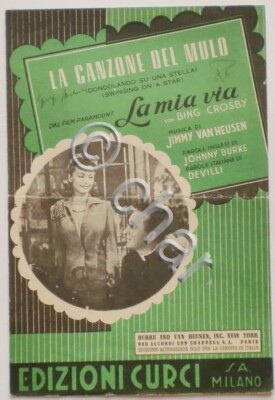 Music Sheet Music - La canzone del mulo - Singing, Mandolin or Accordion - 1946