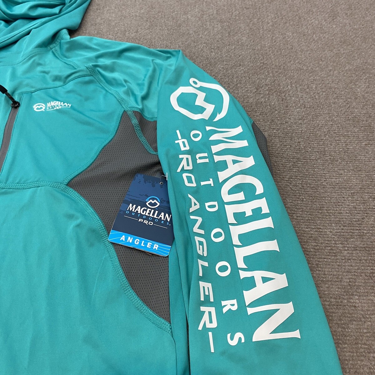 Magellan Fishing Shirt Mens Medium Angler Fit Green Outdoors Long Sleeve  Hoodie | eBay