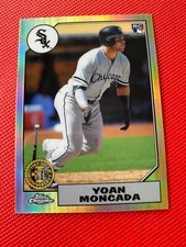2017 Topps Chrome Rookie Yoan Moncada RC 1987 Wood Boarder Refractor