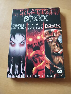 Splatter Boxxx  DVD Box Death Factory Tomb of Terror Darkwalker 2 Disc Gebraucht