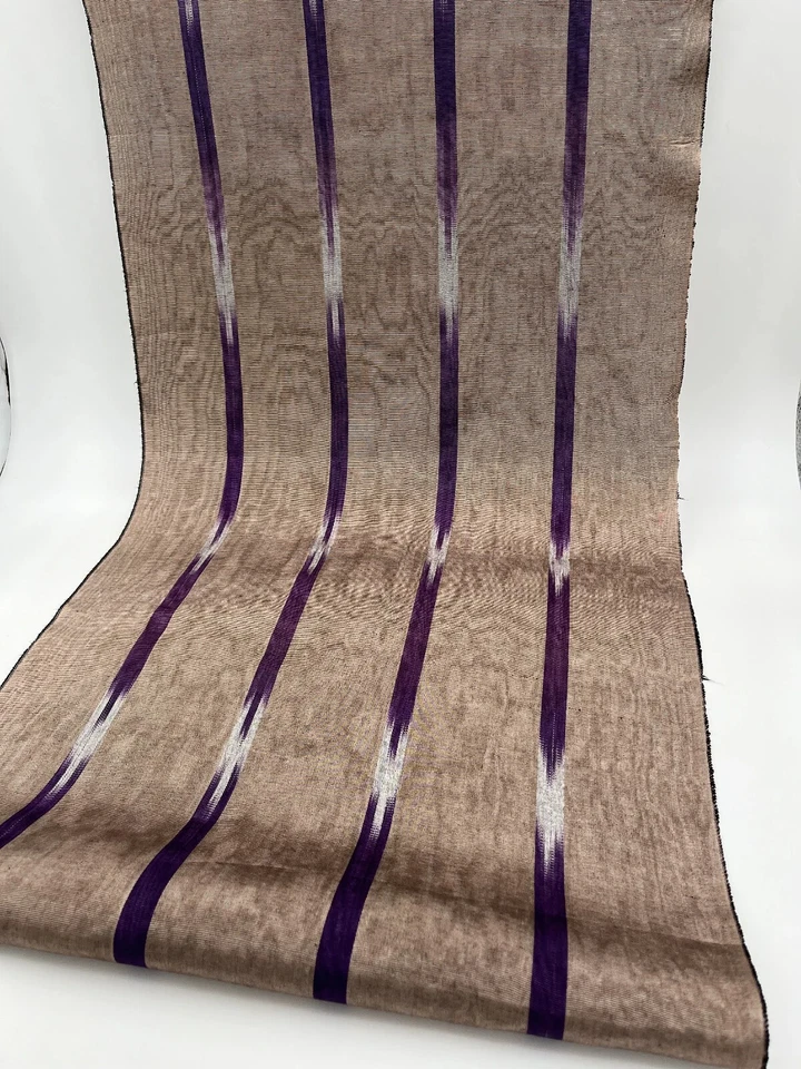 Муар бронза - фиолетовый Ikat шелк роскошная обивка Османская ткань на 2 метра. - Изображение 2 из 4