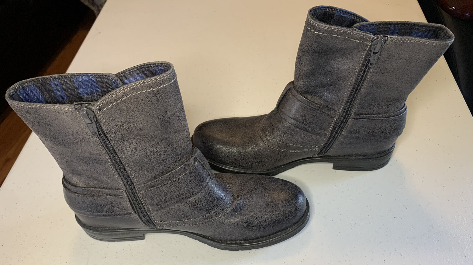 BARETRAPS Crosby Dark Grey Ankle Riding Boots Women’s… Gem