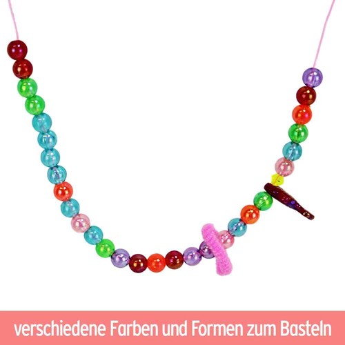 Perlen Set Mädchen Delfin auf Karte, Perlenset für Armbänder, Bastelset Mädchen - Bild 3 von 6