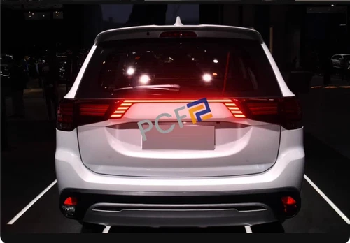 For 16-21 Mitsubishi Outlander Smoke Black Rear Door Trunk LED Tail Light Cover - Picture 9 of 13