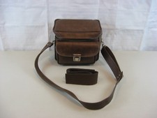 Vintage Faux Leather Camera Bag Brown