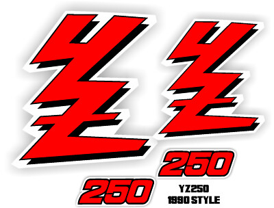 Yamaha YZ250 Factory Style Shroud Graphics Kit 89-92 YZ 250 decals