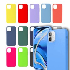 For iPhone 12/12 Pro 6.1" Liquid Silicone Case Soft Microfiber
