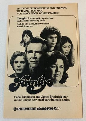 1976 ABC tv ad~ FAMILY new multi-part dramatic series - Picture 1 of 1