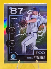 2025 Bowman Chrome Trey Yesavage Top 100 Refractor Blue Jays BTP-87