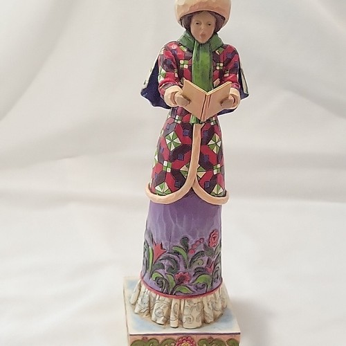 JIM SHORE Here We Come A-wand'ring So Fair to Be Seen WOMAN CAROLER FIGURINE - Picture 19 of 22