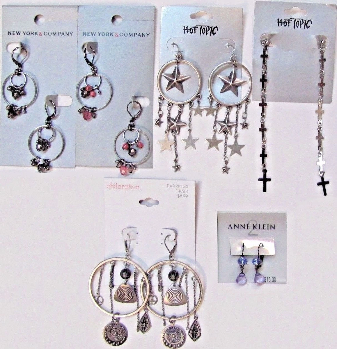 NWT 70 Wholesale Lot Dangle Earrings Fashion Jewelry NEW YORK CO HOT TOPIC