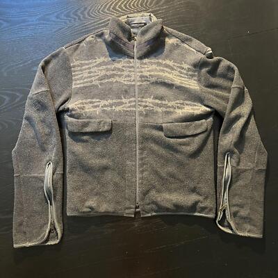 AW 1996 Undercover Grey Barbed Wire Fleece Jacket