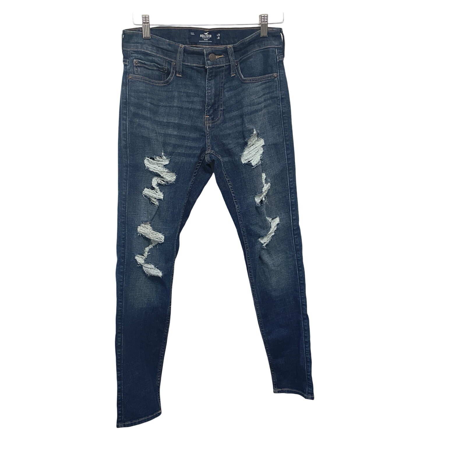 Hollister distressed skinny stretch jeans 29x30