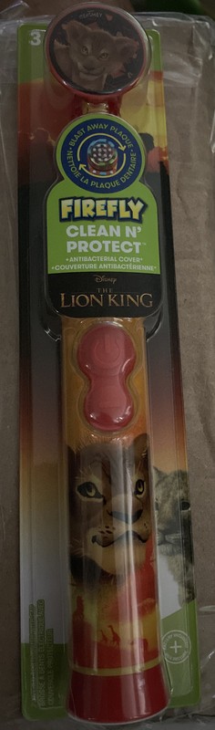 LION KING FIREFLY BATTERY POWERED TOOTHBRUSH NEW