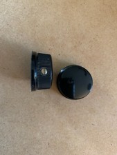 Pair of 1" vintage Daka-Ware knobs black colored for radio and guitar