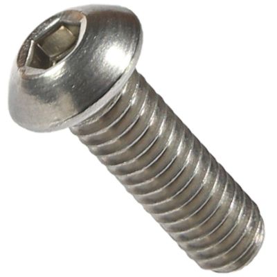 10-24 x 1-1/4'' Button Socket Cap Screw Allen Hex Drive Stainless Steel Qty 100