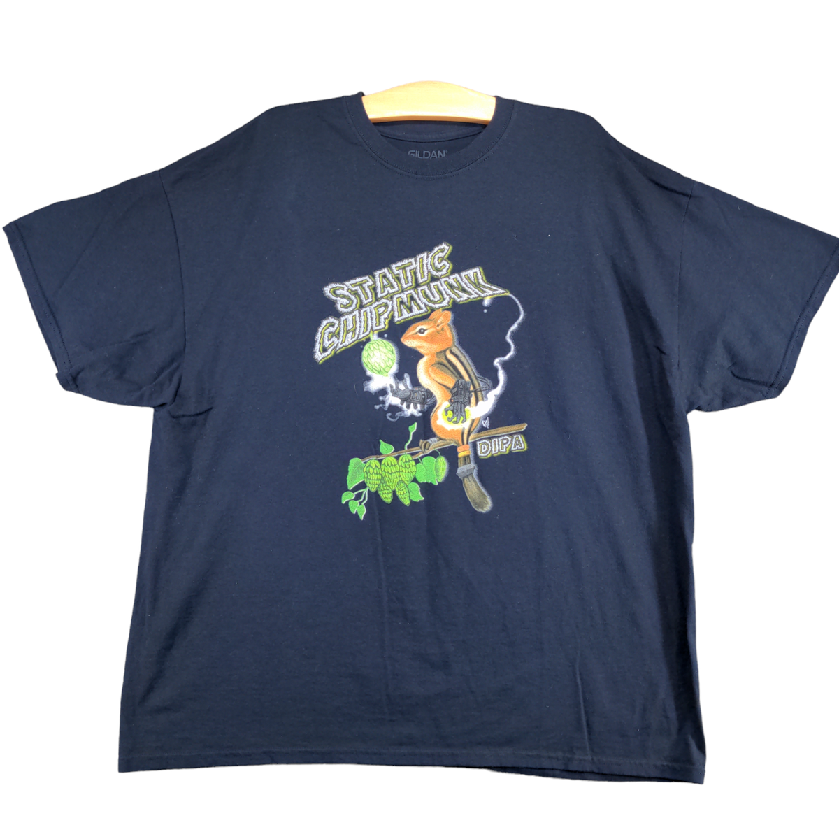 Gildan DryBlend Men's Static Chipmunk Evil Czech Brewery T-Shirt
