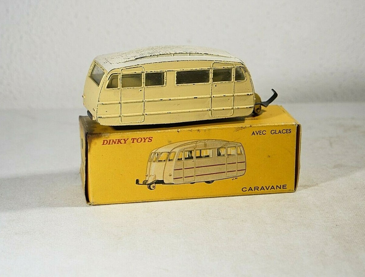 Dinky Toys N°811 Caravane Avec Glaces Version Toit Strié - 1/43 - Boîte D'origine